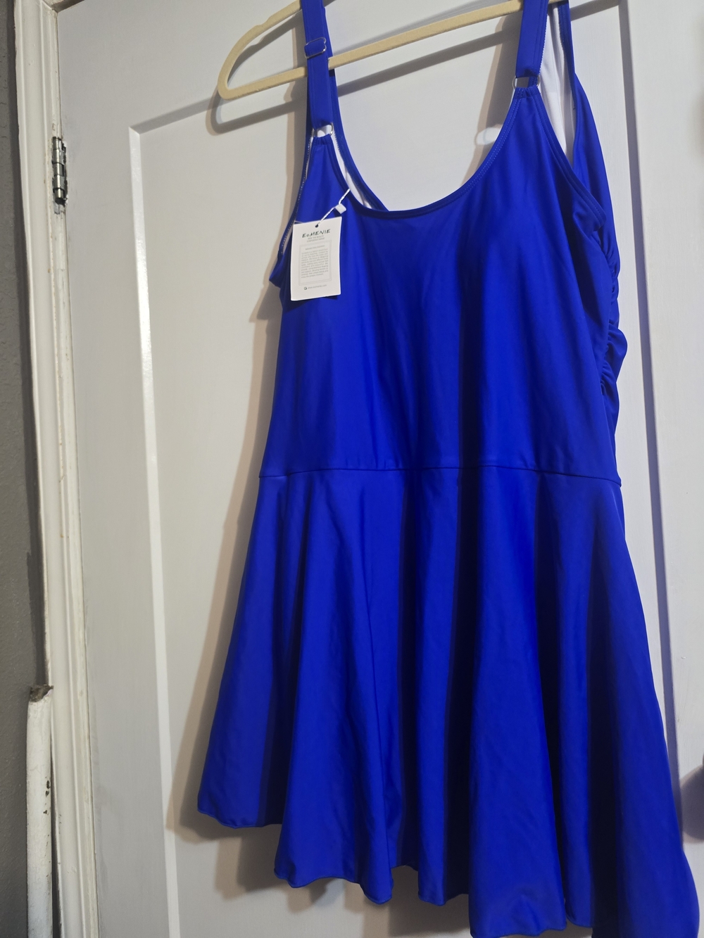 Royal Blue Swim Dress with Skirted Bottom